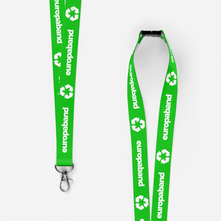 Schlüsselband aus recyceltem Polyester mit Sicherheitsverschluss