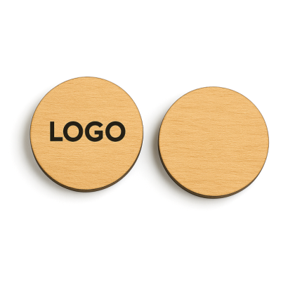 Pfandmarken aus Holz (1 Farbe)