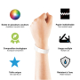 Tyvek-Armbänder mit weißem Aufdruck