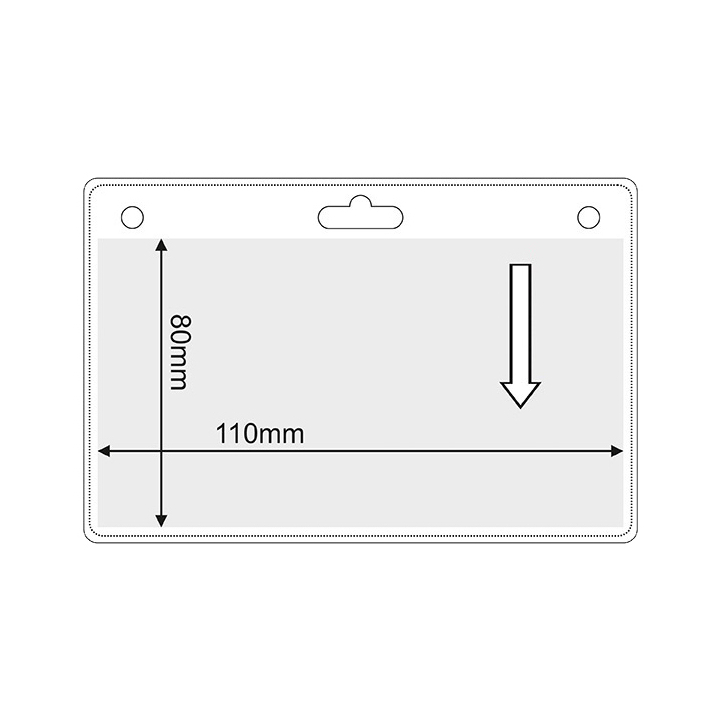 Horizontaler Kartenhalter, Einlegergröße : 110 x 80mm